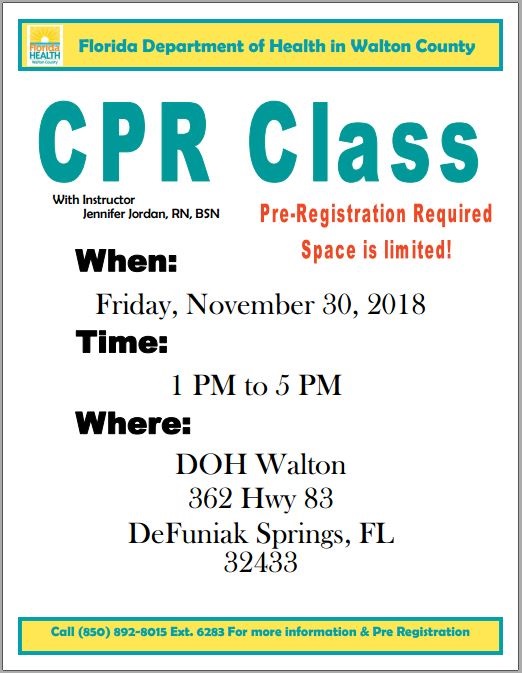 CPR Class November 30, 2018